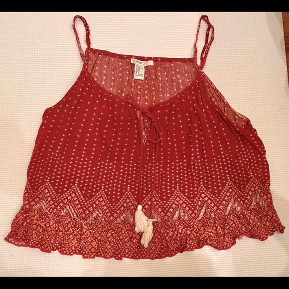 Forever 21 Flowy Cropped Tank - M - Picture 3 of 4